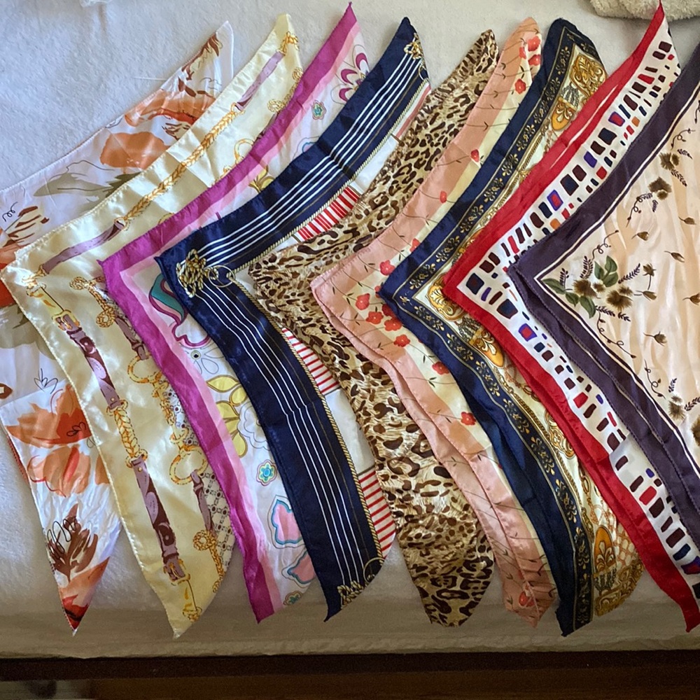 SOLD Satin Square Scarfs